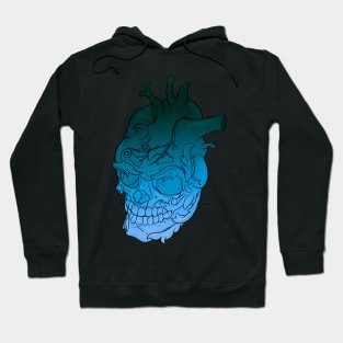 Neo Traditional Heart Skull: Coldhearted Hoodie